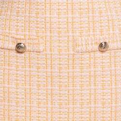 Pre Owned Maje Orange/Pink Tweed Mini Skirt S