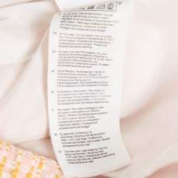 Pre Owned Maje Orange/Pink Tweed Mini Skirt S