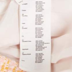 Pre Owned Maje Orange/Pink Tweed Mini Skirt S