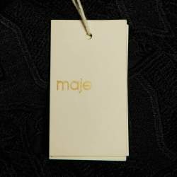 Pre Owned Maje Black Lace Ikita Scalloped Shorts S