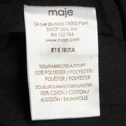 Pre Owned Maje Black Lace Ikita Scalloped Shorts S