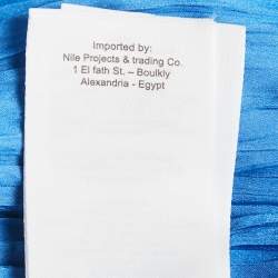 Pre Owned Maje Blue Crepe Lace Trimmed Top and Skirt Set M/S