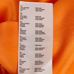 Pre Owned Maje Orange Logo Embroidered Silk T-Shirt S
