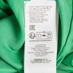 Pre Owned Maje Green Satin Ruffled Midi Dress S