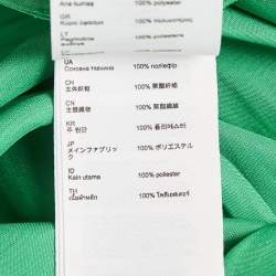 Pre Owned Maje Green Satin Ruffled Midi Dress S