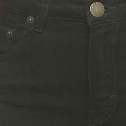 Pre Owned Maje Black Denim Raw Edge Jeans S Waist 26"