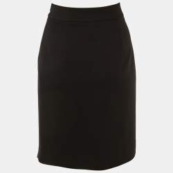 مملوكة مسبقًا تنورة ميديام ماج كريب سوداء جيبا قلم - مقاس متوسط