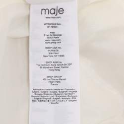 Pre Owned Maje Cream/Silver Tweed Dress M