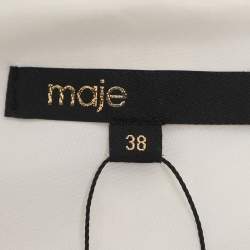 Pre Owned Maje Cream/Silver Tweed Dress M