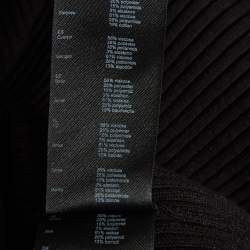 مملوكة مسبقًا Maje Black Crochet Sleeve Rib Knit Top M