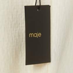 Pre Owned Maje Cream Tweed Contrast Trim Mini Ritosio Dress S
