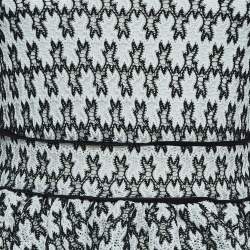 Pre Owned Maje Black/White Royan Embroidered Lace Mini Dress M