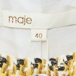 Maje Yellow Tweed Mini Dress L