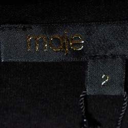 Maje Rouje Embroidered Mesh Juliette Flared Skirt S
