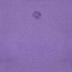 Pre Owned Maje Purple Knit Mock Neck Top S