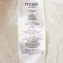 Maje White Lace Long Sleeves Blouse L