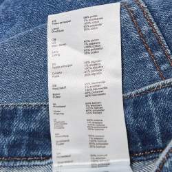 Pre Owned Maje Blue Lace-Up Denim High Rise Jeans XS Waist 26"