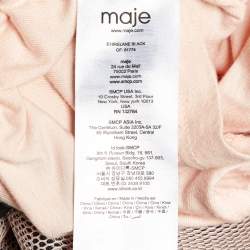 Pre Owned Maje Black Knit & Lace Relane Fit & Flare Dress S