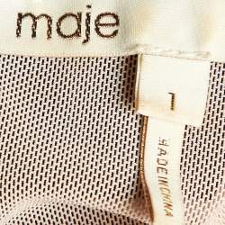 Pre Owned Maje Black Knit & Lace Relane Fit & Flare Dress S