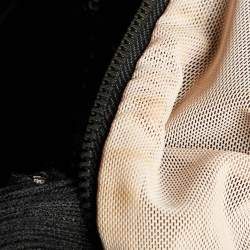 Pre Owned Maje Black Knit & Lace Relane Fit & Flare Dress S