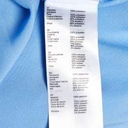 Pre Owned Maje Blue Lace Reglisse Ruffled Cold Shoulder Dress S