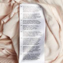 Pre Owned Maje Light Peach Lace Rossignol Pleated Mini Dress M