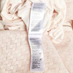 Pre Owned Maje Light Peach Lace Rossignol Pleated Mini Dress M