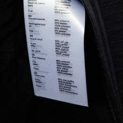 Pre Owned Maje Black Patterned Jersey Ruffled Mini Dress S