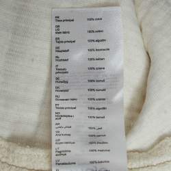 Pre Owned Maje Off- White Joppy Decorative-Button Tweed Mini Skirt XS