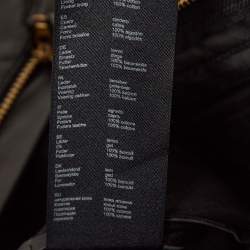 Pre Owned Maje Black Jelfie Leather Horsebit Detail Mini Skirt S