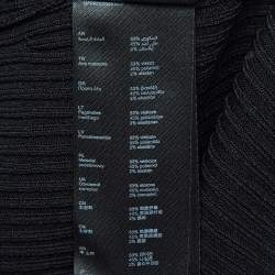 Pre Owned Maje Black Roselana Openwork Knit Short Dress L