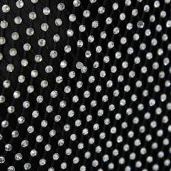 Pre Owned Maje Black Mesh Embellished Midi Dress M