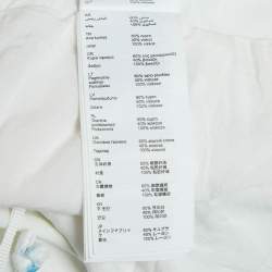 Pre Owned Maje White Printed Jacquard Lace-Up Back Midi Dress S