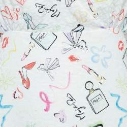 Pre Owned Maje White Printed Jacquard Lace-Up Back Midi Dress S