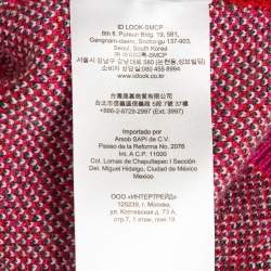 Pre Owned Maje Red March Cherry Jacquard Knit Cardigan S