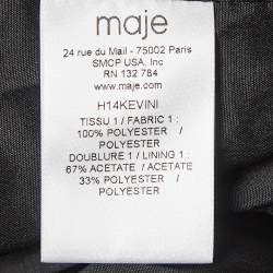 Maje Black Sequin Cropped Jacket S
