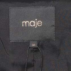 Maje Black Sequin Cropped Jacket S