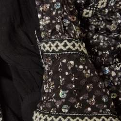 Pre Owned Maje Black Sequin Crepe Pleated Mini Dress S