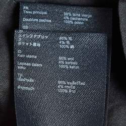 Maje Blue Pinstriped Wool Formal Trousers M