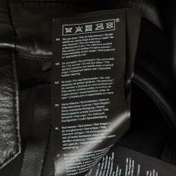 Pre Owned Maje Black Leather Pleated Mini Skirt L