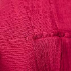 Maje Pink Crinkle Crepe Single Breasted Blazer M