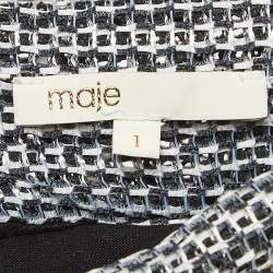 Pre Owned Maje Black Basket Mesh Jania Pouf Skirt S