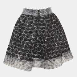 Pre Owned Maje Black Basket Mesh Jania Pouf Skirt S