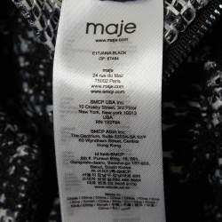 Pre Owned Maje Black Basket Mesh Jania Pouf Skirt S