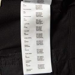 Maje Black Cotton Polaris Wide Leg Crop Trousers XS