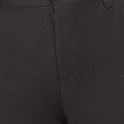Maje Black Cotton Polaris Wide Leg Crop Trousers XS