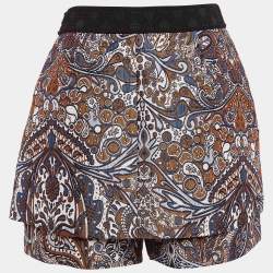 Pre Owned Maje Multicolor Imane Paisley Jacquard Skort M