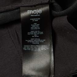 Pre Owned Maje Black Leather Belted Shorts L