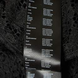 Pre Owned Maje Black Paisley Pattern Lace Mini Dress S