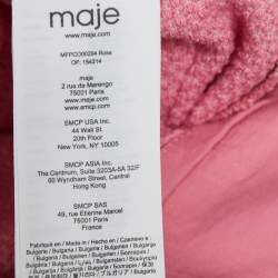 Maje Pink Tweed Shoulder Strap Jumpsuit S